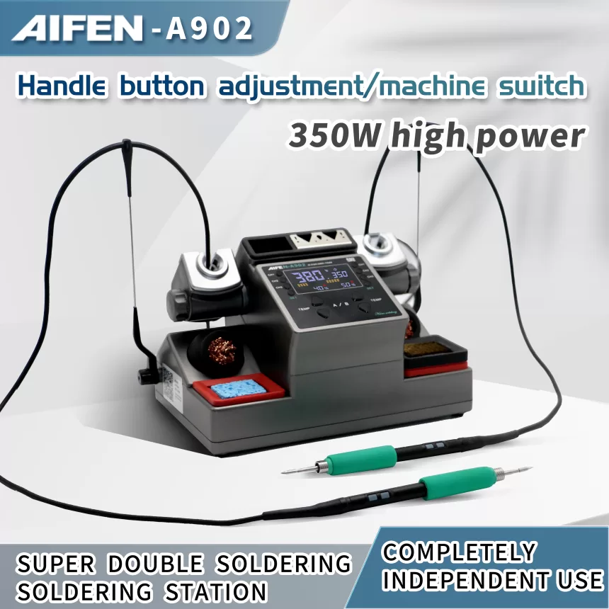 AIFEN A902 Soldering Station C115 C210 C245 Double Station Welding Rework Station For Cell-Phone PCB IC Repair Solder Tools