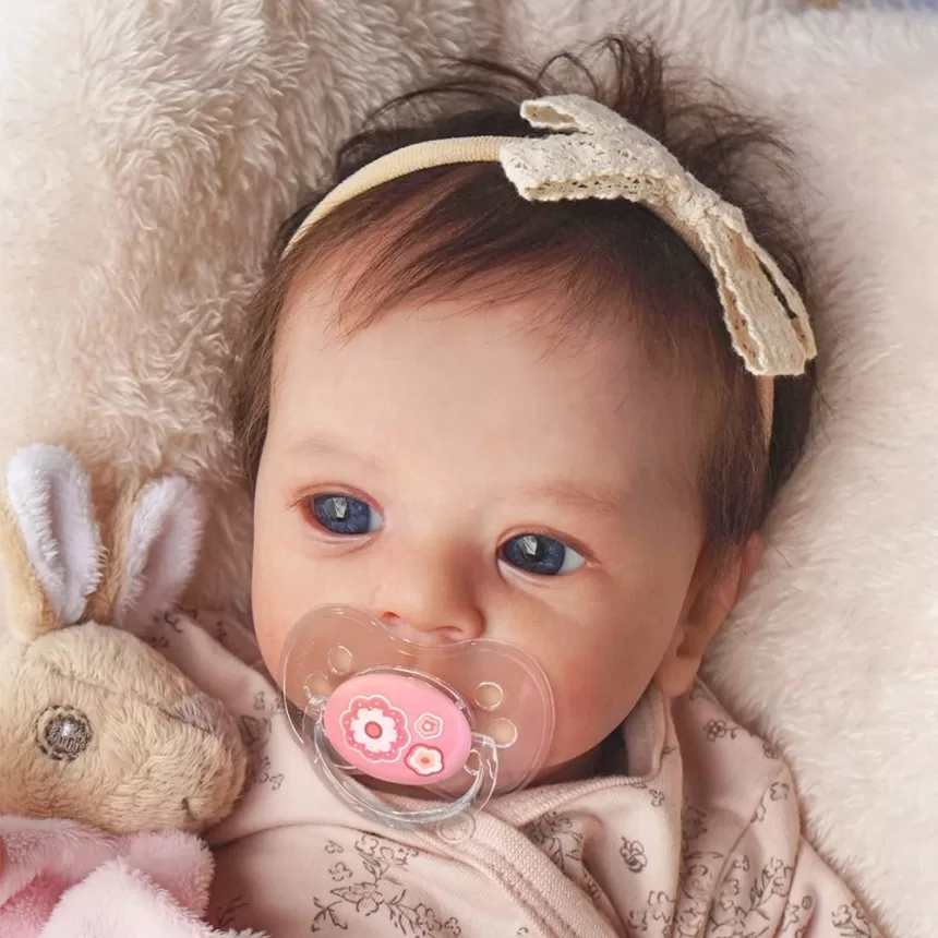 17-18Inch Finished Reborn Dolls Felicia Silicone Vinyl Or Cloth Doll Lifelike Adorable Newborn Girl Best Christmas Gift for Kids
