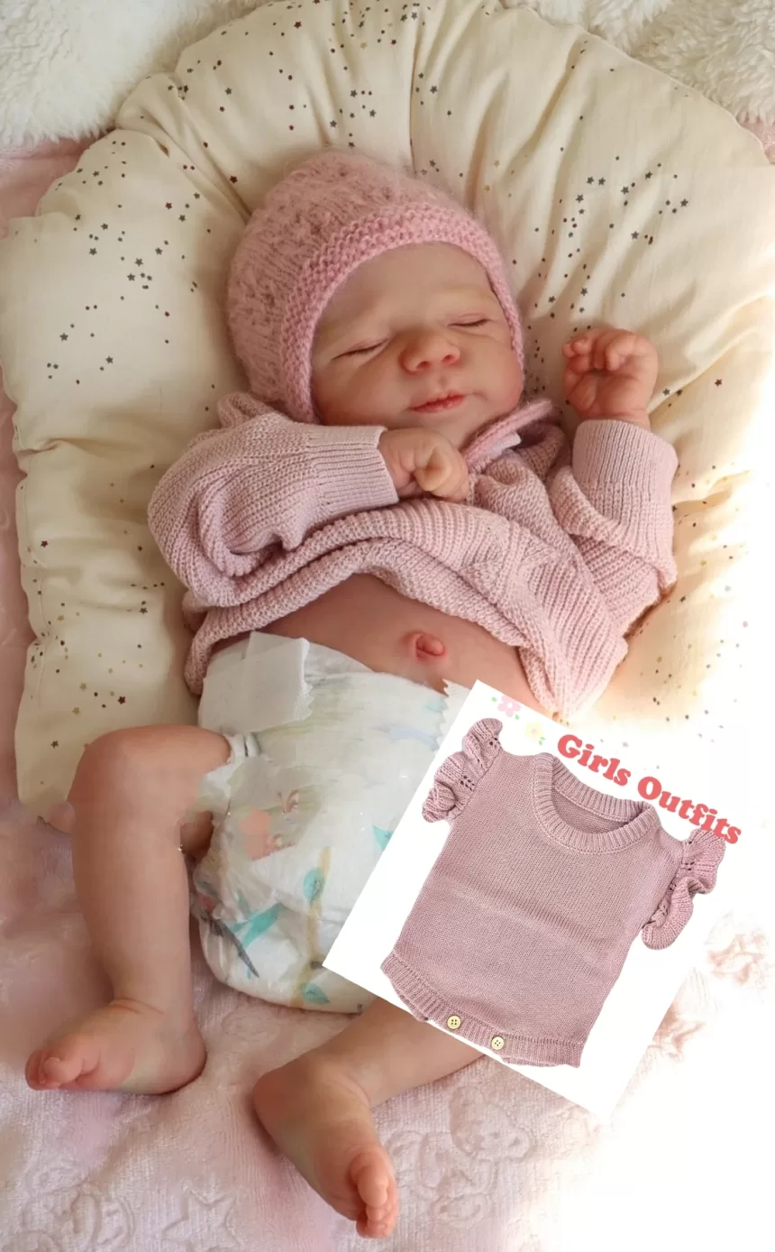 18-20Inch Cuddly Full Body Silicone Viny Pascale Bebe Reborn Girl With Painted Hair Handmade Lifelike Realistic Reborn Baby Girl