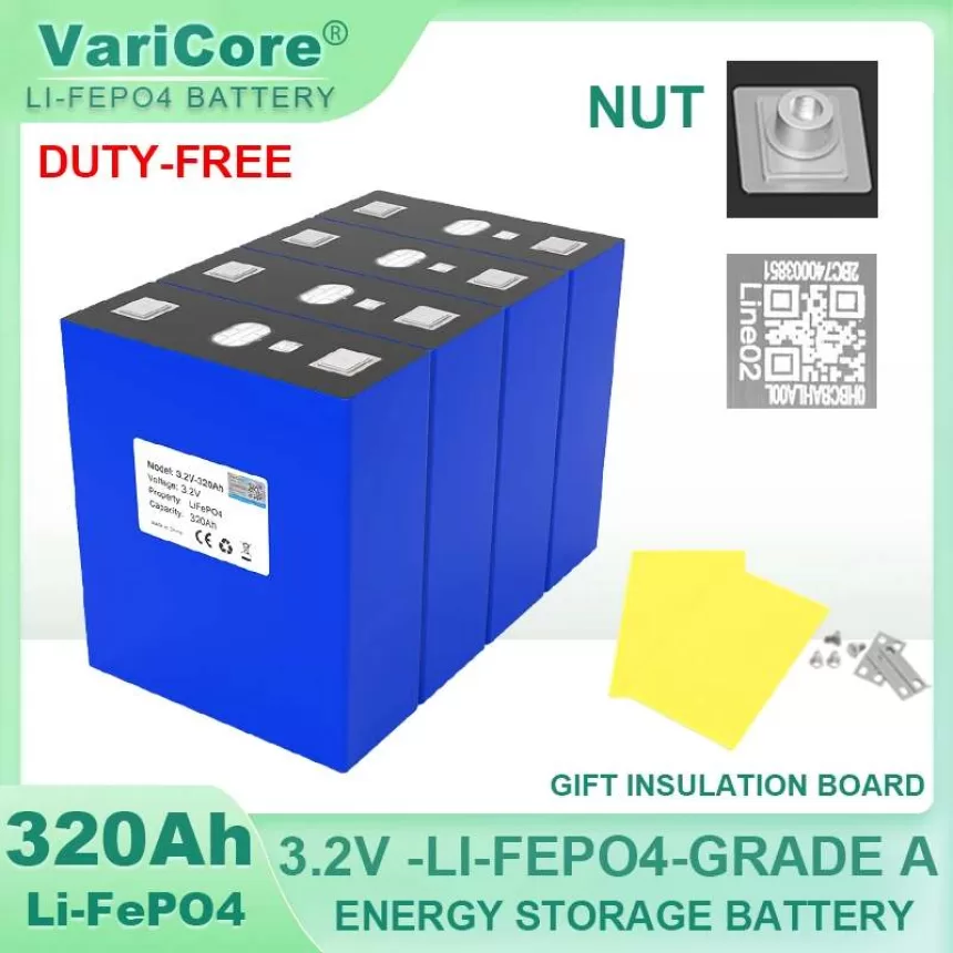 3.2V 320Ah Lifepo4 Rechargeable Battery Lithium Iron Phosphate Travel Solar RV Campers Cell 12v 24v batteries Grade A Tax Free