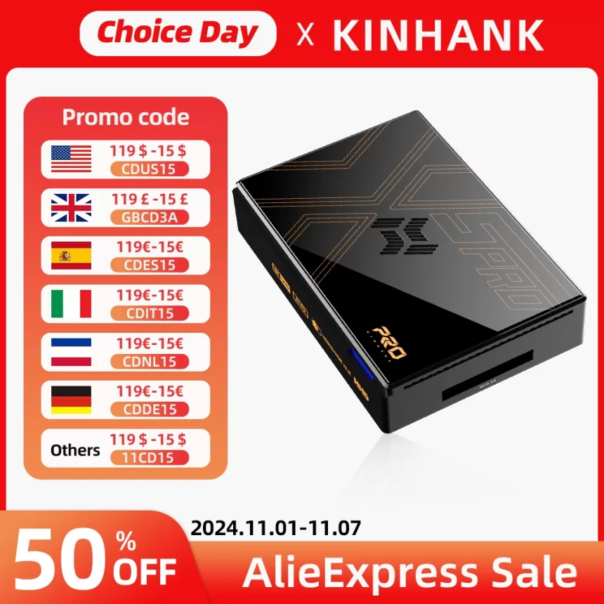 Kinhank Super Console X5 PRO Retro Video Game Consoles Plug and Play 4T with 16000 Games for PS2/WII/SS/DC/N64 Android 12 TV Box