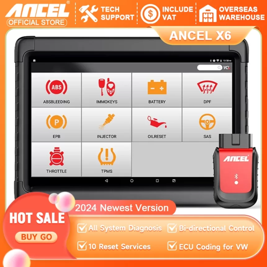 Ancel X6 OBD2 Automotive Scanner Professional ABS SRS Oil EPB BMS Reset All System Bluetooth ODB OBD 2 Car Diagnostic Scan Tools