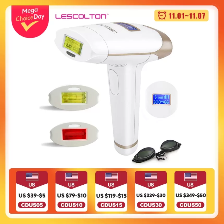Lescolton 2in1 IPL Epilator Hair Removal LCD Display Machine T009i Laser Permanent Bikini Trimmer Electric Depilador a laser