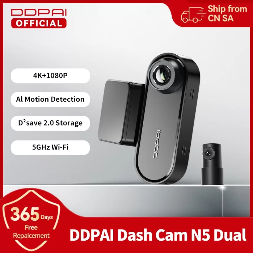 DDPAI 4K Dash Cam N5 Dual Front and Rear 4K UHD Resolution Dash Camera Car DVR Al Base Radar NightVIS ADAS GPS Auto record