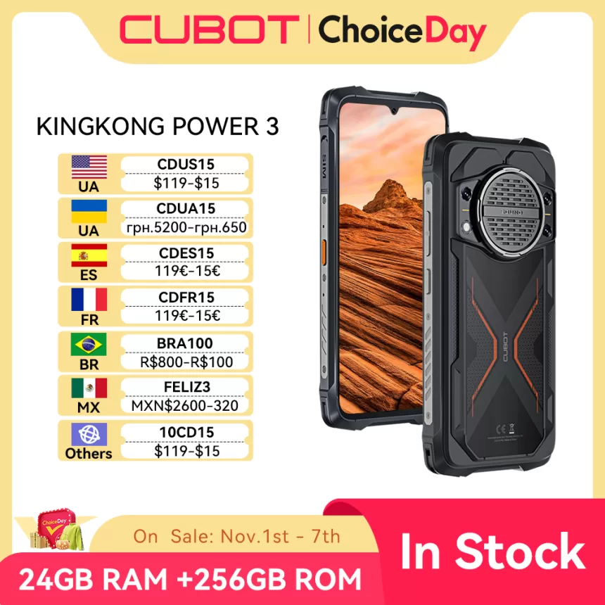 [World Premiere]Cubot KingKong Power 3, Rugged Smartphone, 123dB Speaker, Helio G99,120Hz 6.72" Screen,Up to 24GB+256GB,10200mAh