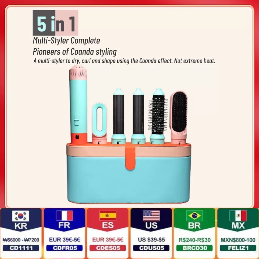 5 In 1 Multi Styler New Design Hair Dryer For Hair 5 in 1 hair styler With Curling Barrel Hot Air Brush Styling Tool MultiStyler