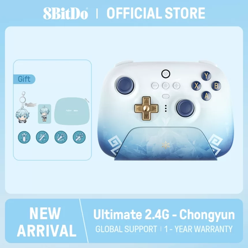 8BitDo Ultimate 2.4G Wireless Controller for PC, Android, Steam Deck, and Apple (Officially Licensed by Genshin Impact)