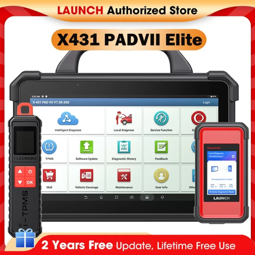 LAUNCH X431 PAD 7 VII PAD7 PADVII Car Diagnostic Tools J2534 Smartlink Automotive Scanner Auto Diagnost Online Programming OBD
