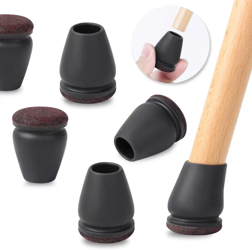 8PCS Chair Foot Cover Diagonal Leg Floor Protectors with Thick Wrap Felt Pads Silicone Furniture Table Feet Protect Floors