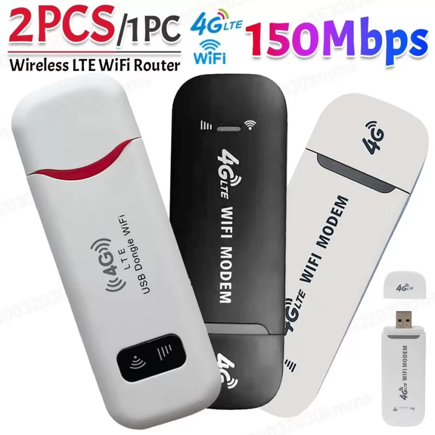 4G LTE Wireless USB Dongle Mobile Broadband 150Mbps Modem Stick 4G Sim Card Wireless Router Home Office Wireless WiFi Adapter
