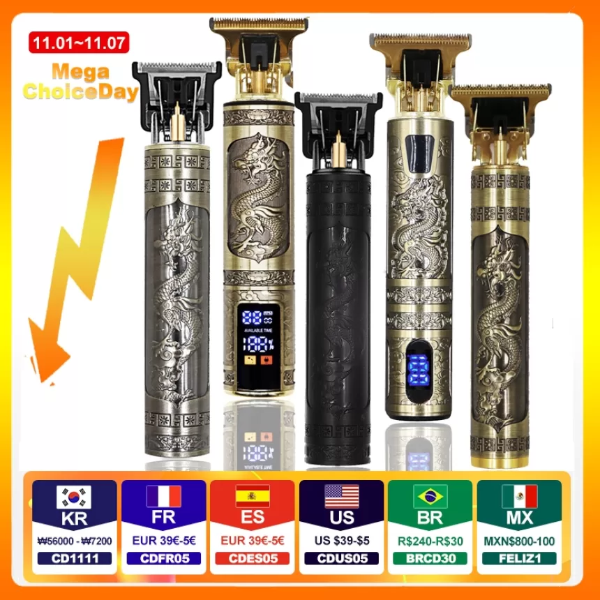 T9 Hair Clipper Repair Beard Shaving Body Hair Trimmer Clippers Electric Machine Men Haircut Machine 0mm Barber Shaver