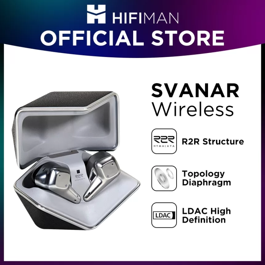 HIFIMAN SVANAR Wireless Bluetooth In-Ear Hi-Fi Earphones, Hymalaya DAC, Topology Diaphragm, IPX5 Water/Sweat Resistant& ANC