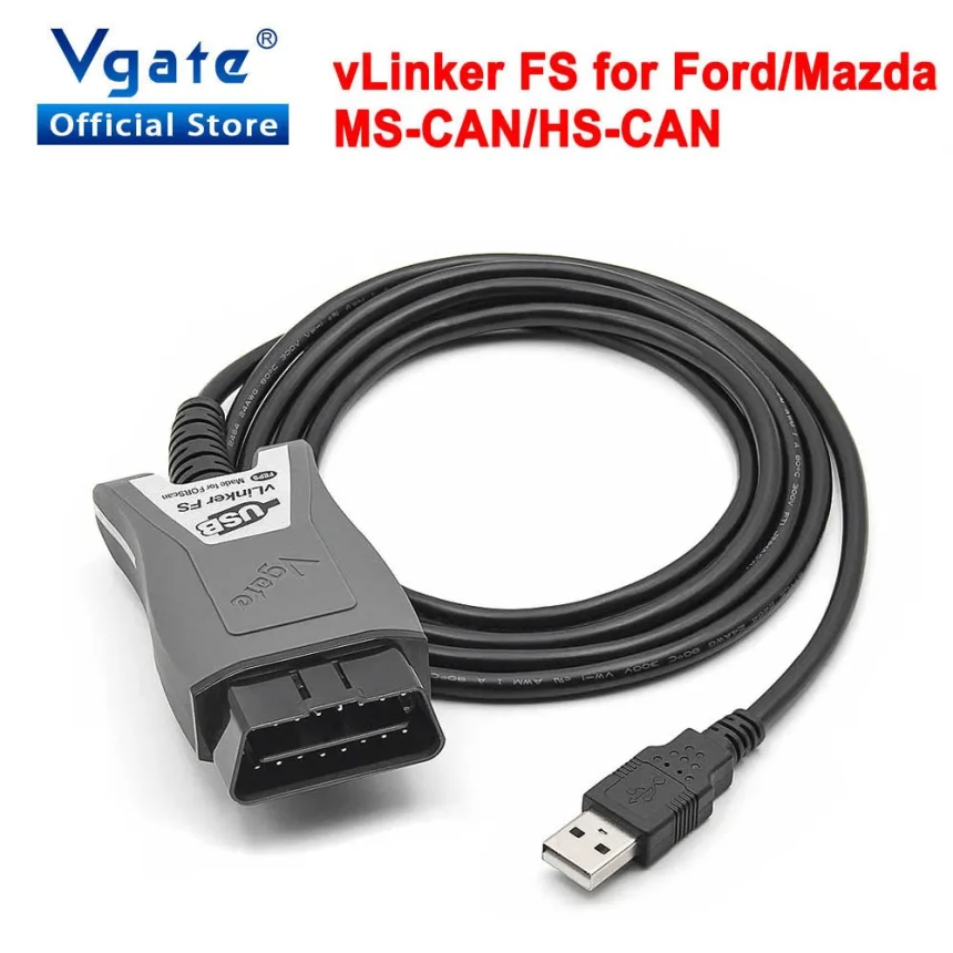 Vgate vLinker FS ELM327 For Ford FORScan HS/MS-CAN ELM 327 OBD 2 OBD2 Car Diagnostic Scanner Interface Tools OBDII For Mazda