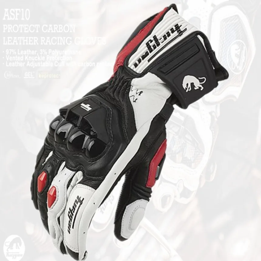 Motorcycle Gloves Afs6 Afs10 Afs18 Security Protection Windproof Motocross Mittens Touch Screen Men's Leather Motorbike Glove