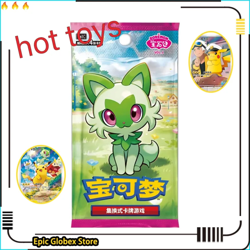 100%Original Genuine Pokemon Trading PTCG Cards Collected Gem Bag Refrigerator Magnet Hi Deck Ibrahimovic Pikachu Plush Gift