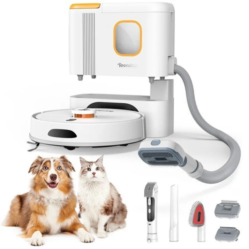 Teendow D20S MAX+ 2in1 Robot Vacuum Cleaner & Pet Grooming Tool