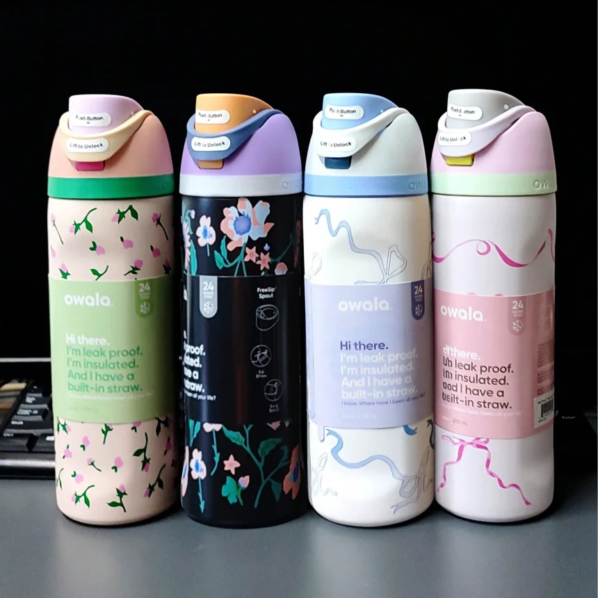 32 Oz Insulated Stainless Steel Cup Water Bottle with Straw, BPA-Free Sports Water Bottle, Great for Travel