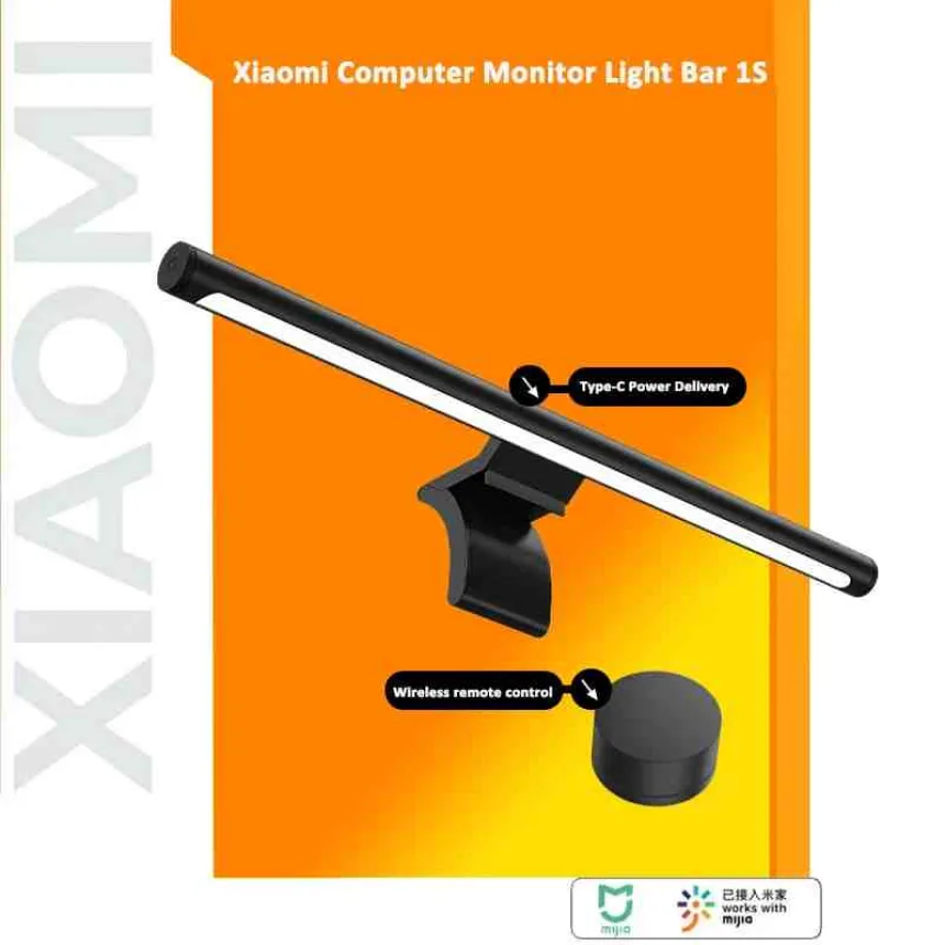 Xiaomi Mijia Computer Monitor Light Bar 1S for PC Monitor LED Lamp Screen Hanging Light Student Eyes Protection Reading Learning