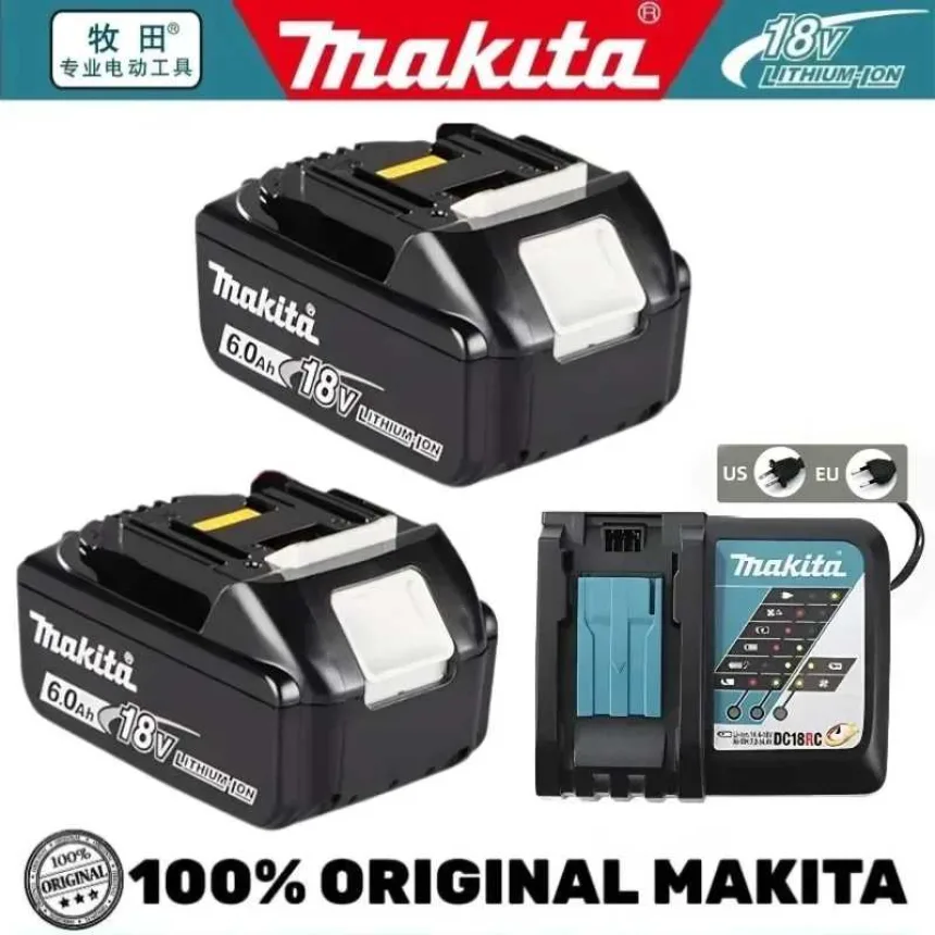 100% Genuine Makita 18v 6.0Ah Replacement battery bl1850b BL1850 bl1860 bl 1860 bl1830 bl1815 bl1840 LXT400 for makita tools