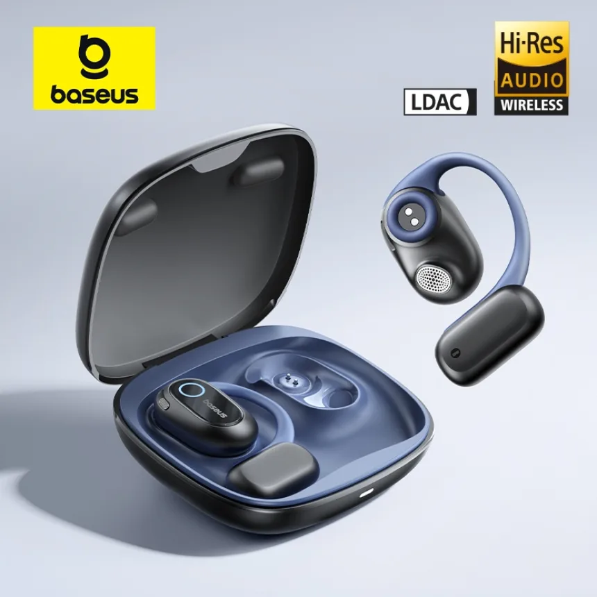 Baseus Bowie MF1 Open-Ear Sport Wireless Earphones Bluetooth 5.4 EarHooks Big Bass Sport Headphones 60Hrs Playtime IPX4 Earbuds