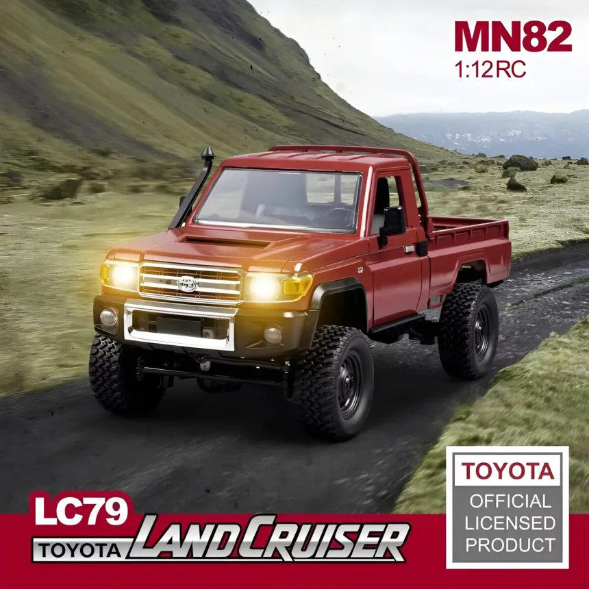 MN82 4WD RC Off-road Vehicle 1/12 LC79 Pickup Climbing Car with LED Lights Full Size Simulation RC Climbing Car Boy Toy Car