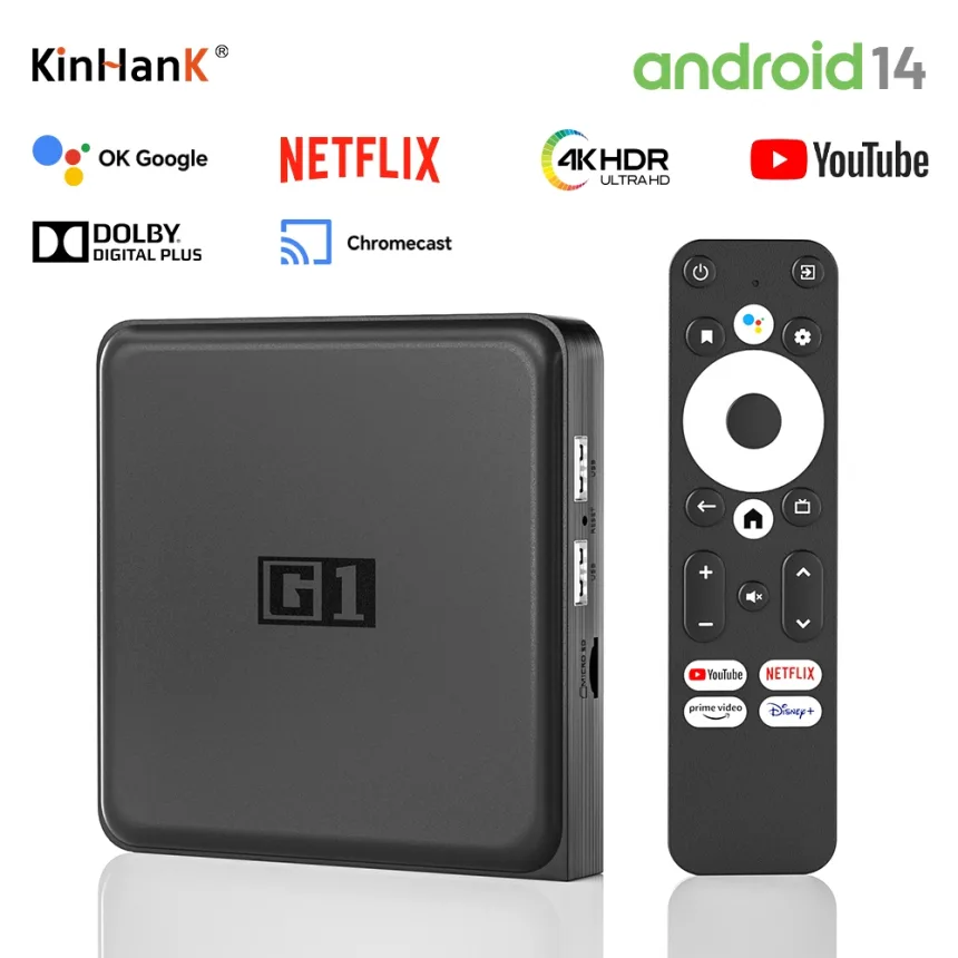 KINHANK G1 Android TV Box With Netflix 4K Ultra HD Google