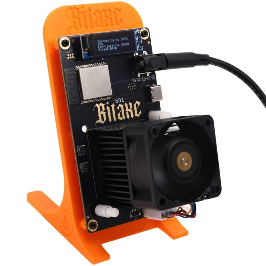 Bitaxe Gamma 601 Solo Miner 1.2TH/S BM1370 Asic Chip 18W From Antminer S21 Pro Bitcoin BTC Miner Wth Bracket EU Plug