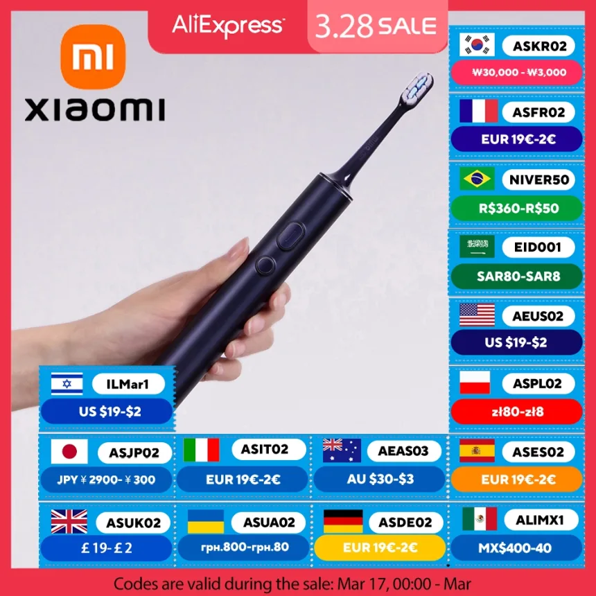 XIAOMI MIJIA Sonic Electric Toothbrush T700 Ultrasonic Vibration Teeth Whitening Oral Clean Brush Smart APP Electric Tooth Brush