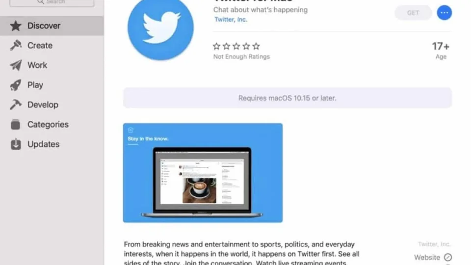 „Twitter“ sugrįžta į „Mac“ kompiuterių „App Store“ parduotuvę