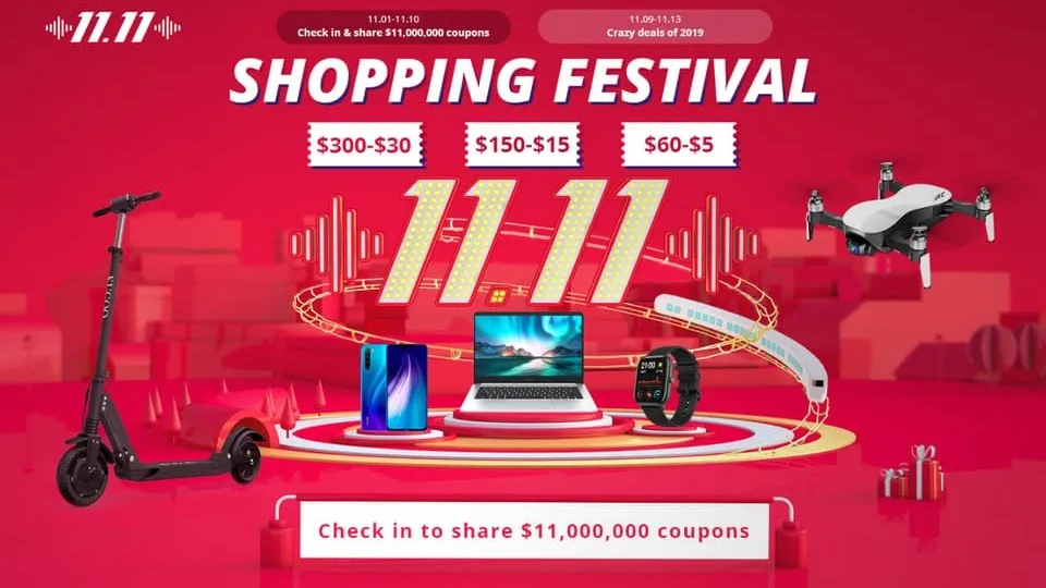 Pradėkite ruoštis 11.11 apsipirkimų festivaliui su „Geekbuying”
