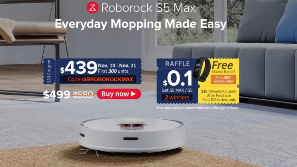 11.11 išpardavimai vyksta – įsigykite naujutėlį „Roborock S5 Max“ už itin žemą kainą + keletas kitų, dar pigesnių alternatyvų