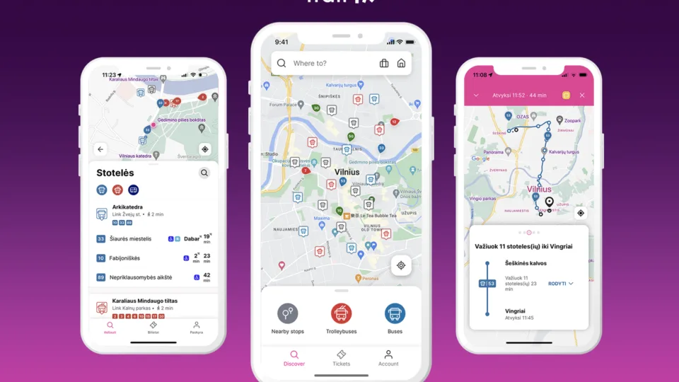 Atsinaujinimas, kuris patiks daugeliui vilniečių: viešojo transporto programėlė suteiks pažangiausius sprendimus