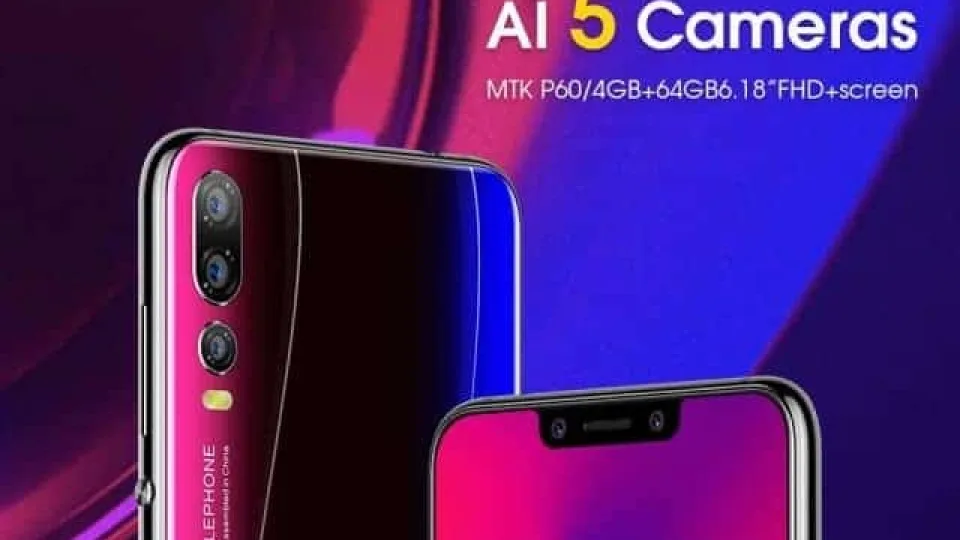 „Elephone A5“ - išmanusis su 5 kameromis ir  naujuoju „Helio P60“ lustu