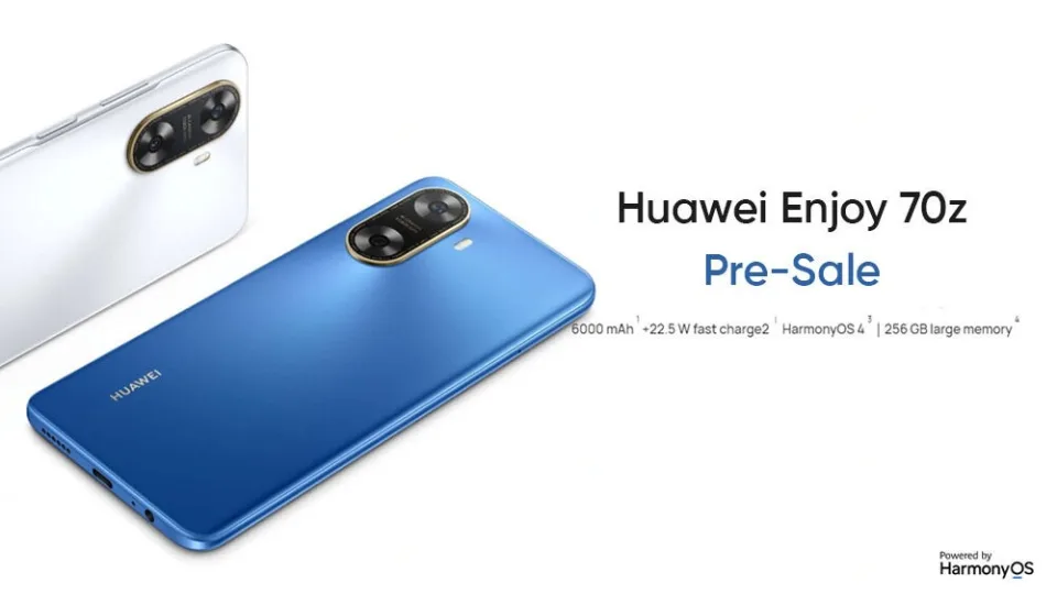 „Huawei“ pristatė naująjį „Enjoy 70z“ telefono modelį: už mažiau nei 170 eurų pasiūlys stilingą įrenginį su itin talpia baterija