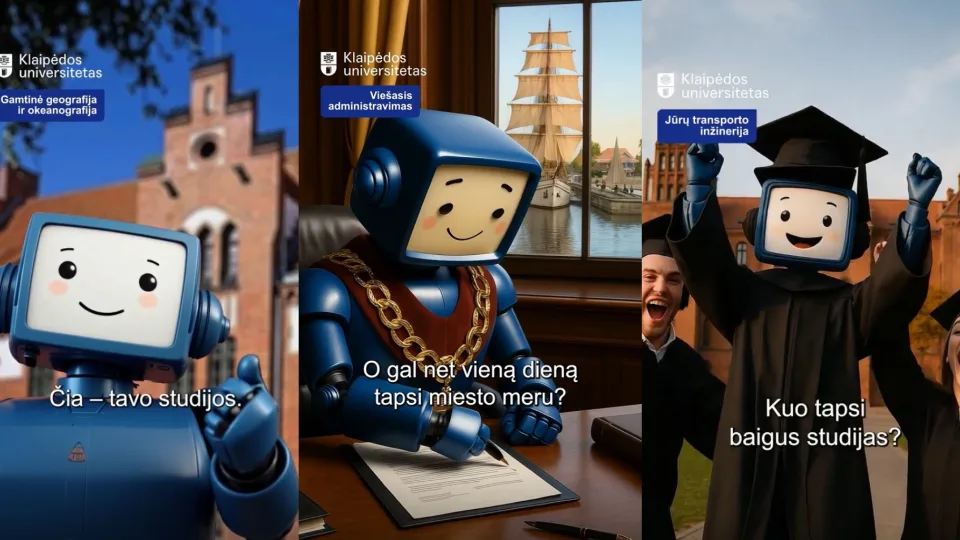 KU robotas užkariauja socialinius tinklus: dirbtinis intelektas pakėlė studijų reklamas į naują lygį