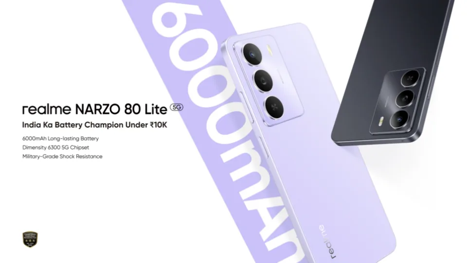 Oficialiai pristatytas naujasis „Realme Narzo 80 Lite“ išmanusis telefonas su didelės talpos baterija