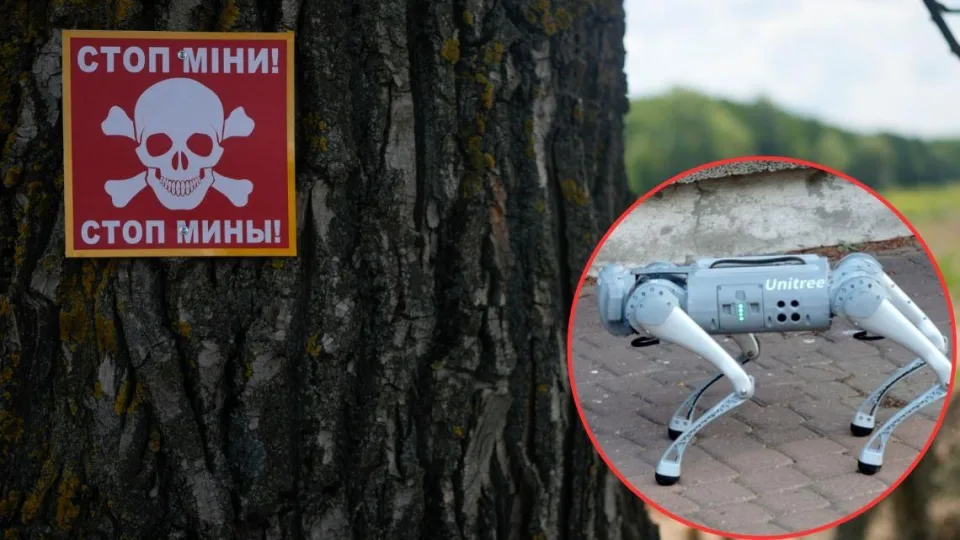 Ukraina pristatė robotinį šunį minų išminavimui, jis siunčiamas į pavojingiausias Ukrainos vietas