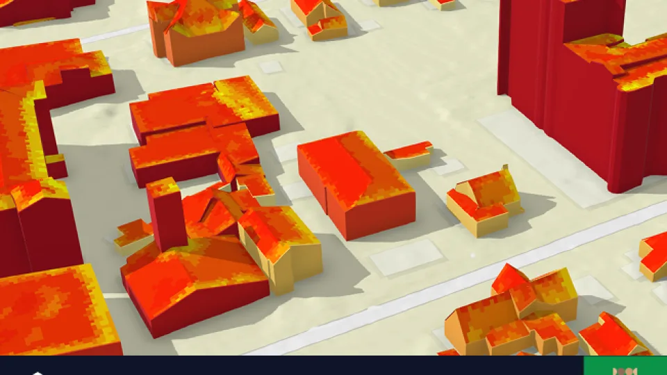 Lietuvių sukurta technologija Ukrainoje: 3D žemėlapis atskleidžia, kur stogai gamins daugiausia elektros