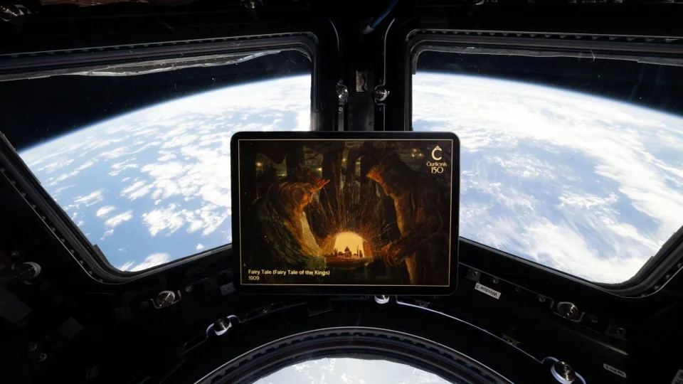 Čiurlionio menas pakilo į kosmosą: NASA astronautas perdavė sveikinimą iš Tarptautinės kosminės stoties