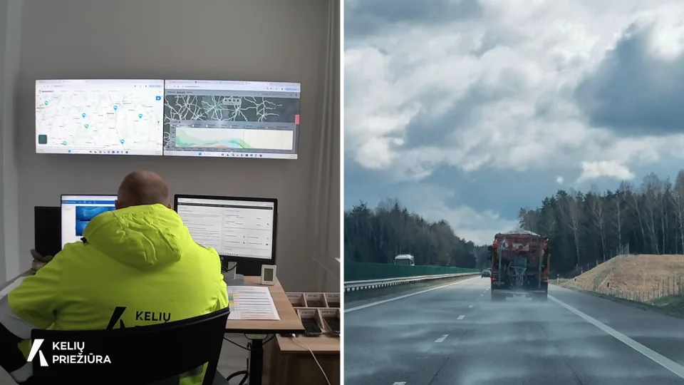 Slidūs keliai gali užklupti netikėtai: paaiškinta, kaip iš tikrųjų veikia kelininkų žiemos taktika