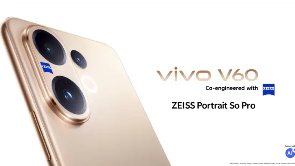 Oficialiai pristatytas „Vivo V60“ išmanusis telefonas su „Qualcomm“ lustu ir trimis 50 MP raiškos kameromis