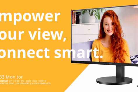AOC pristato 27 colių U27B3A ir U27B3AF: nebrangūs 4K monitoriai su IPS ekranais produktyvumui ir pramogoms