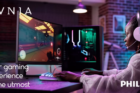 „Philips Monitors“ pristato žadą atimantį greitį lenktame „Evnia 27M2C5200W“ ekrane: suteikia viską, ko reikia, kad jie galėtų maksimaliai mėgautis bet kurio žaidimo scenarijumi