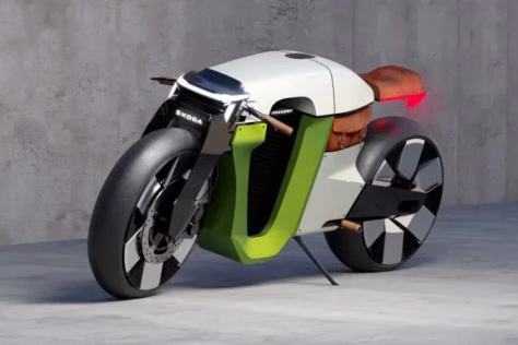„Škoda“ išsitraukė kozirį iš praeities: pademonstravo išskirtinio elektrinio motociklo koncepciją
