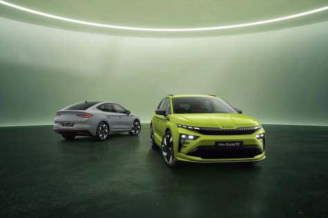 „Škoda Enyaq“ modelių šeimą papildė sportiškosios RS versijos, išsiskiria įspūdingomis dinaminėmis savybėmis