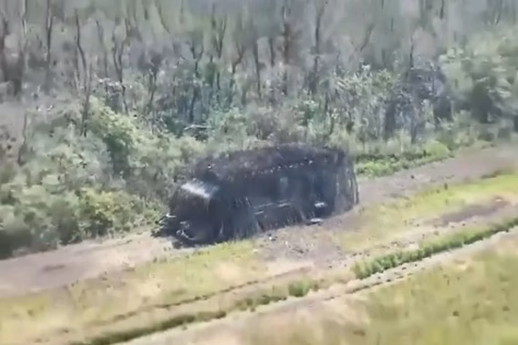 Įspūdingas Ukrainos kariuomenės smūgis: gausybė dronų sunaikiną svarbų rusų ginkluotės vagoną