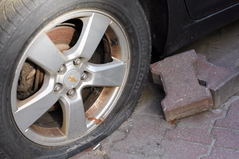 Šimtai padangų per vieną naktį: keršto akcija paliko vairuotojus be ratų ir su tūkstantiniais nuostoliais