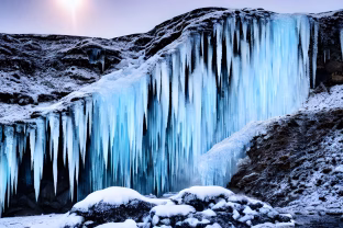 Sekundės iki katastrofos: šiaurės Estijoje nuo krioklio griuvo tonos ledo