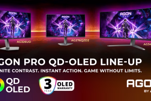 Penki aukščiausios klasės „AGON PRO“ monitoriai įrodo, kad QD-OLED yra žaidimų ekranų ateitis